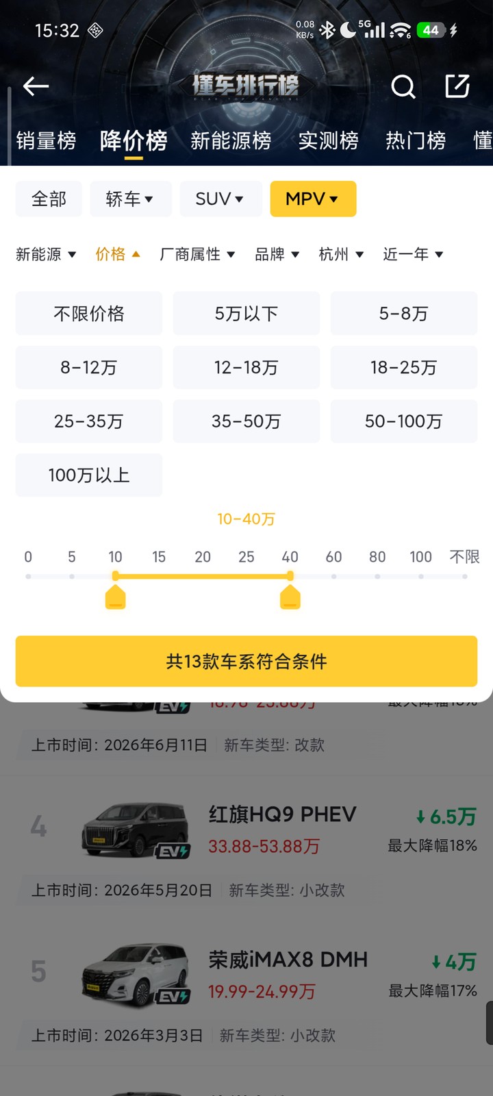 面板内已调为 10–40 万元，仍待确认